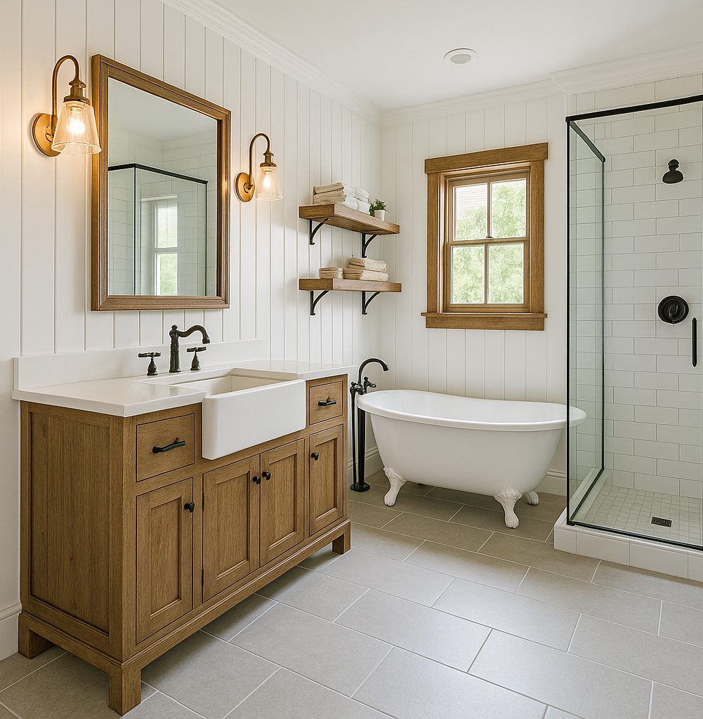 Farmhouse Bathroom Remodel – Prince Frederick, MD | Davis Construction