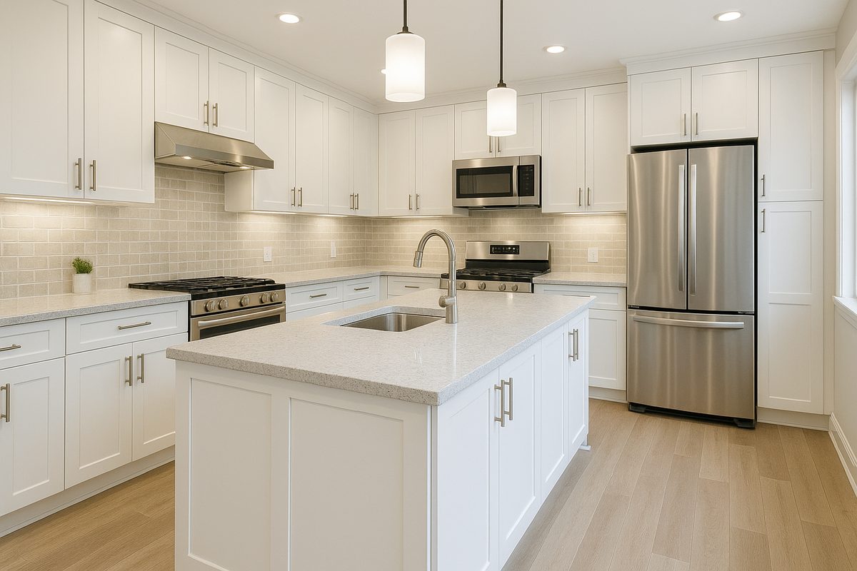 Modern White Kitchen Remodel – Waldorf, MD | Davis Construction