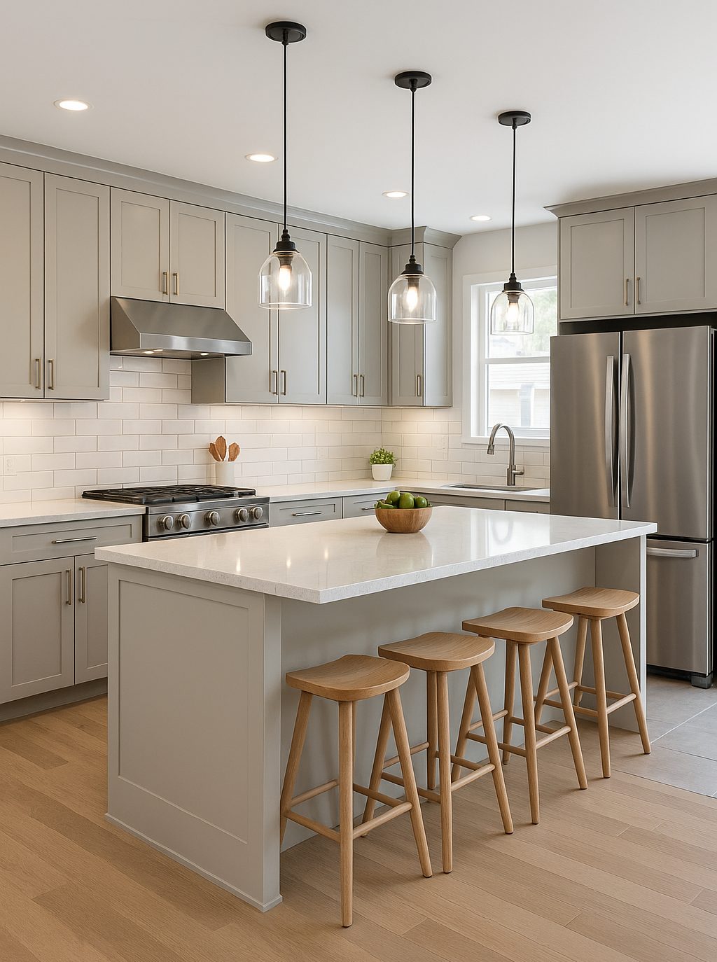 Modern Gray Kitchen Renovation – Hughesville, MD | Davis Construction