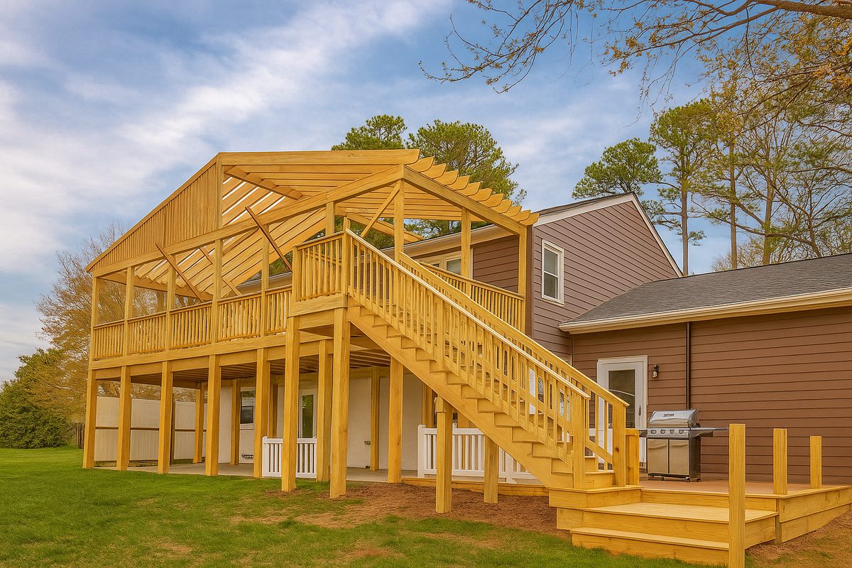 Two-Story Deck and Screened Porch – Lusby, MD | Davis Construction